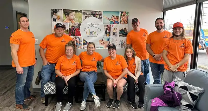 wingate team at hopes closet community involvement